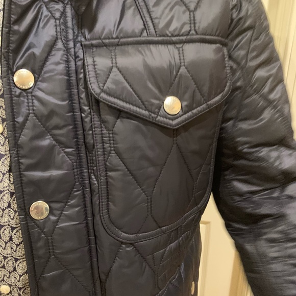 BURBERRY MEN’S GRANSWORTH NAVY BLUE DIAMOND NOVA CHECK COAT - Picture 8 of 15